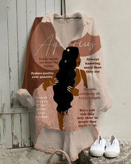 Aquarius Girly Season Irregular Leisure Tunic
