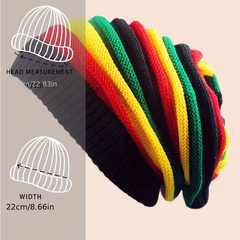 Reggae & Afro-Inspired Wool Knit Beanie