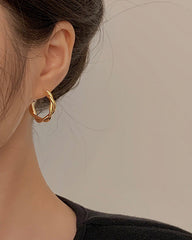 Gold Elegant Design Earrings