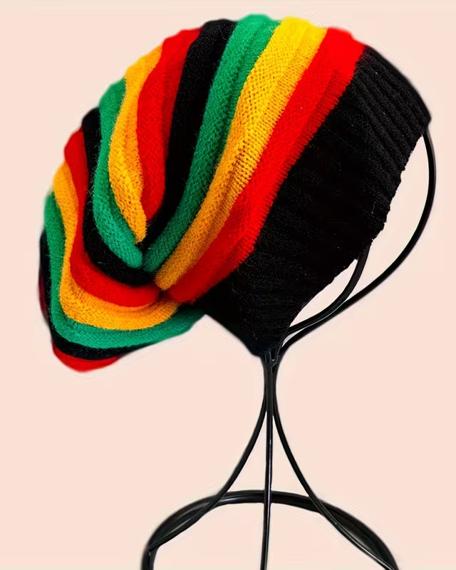 Reggae & Afro-Inspired Wool Knit Beanie