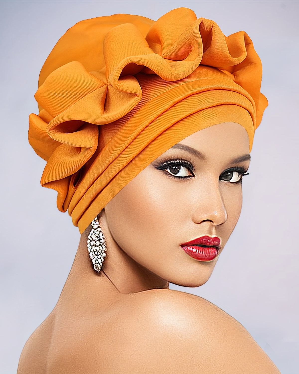 Women'S Turbans Made of with Continuous Pleats in African Style