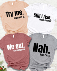 African American Black Women 100% Cotton Crew Neck Short Sleeve Tshirt