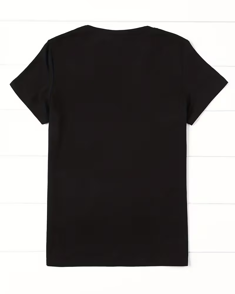 But God Rhinestone Printing Cotton Short Sleeve Tshirt