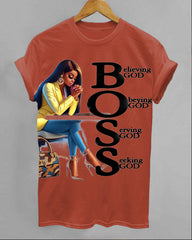 Believing God Crew Neck Short Sleeve Cotton T-Shirt