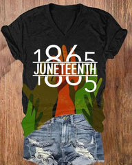 Happy Juneteenth Celebrating Freedom Short Sleeve Tshirt