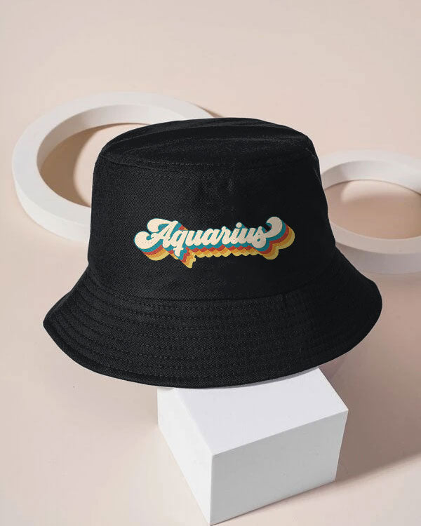 Retro Aquarius Zodiac Street Fisherman Hat