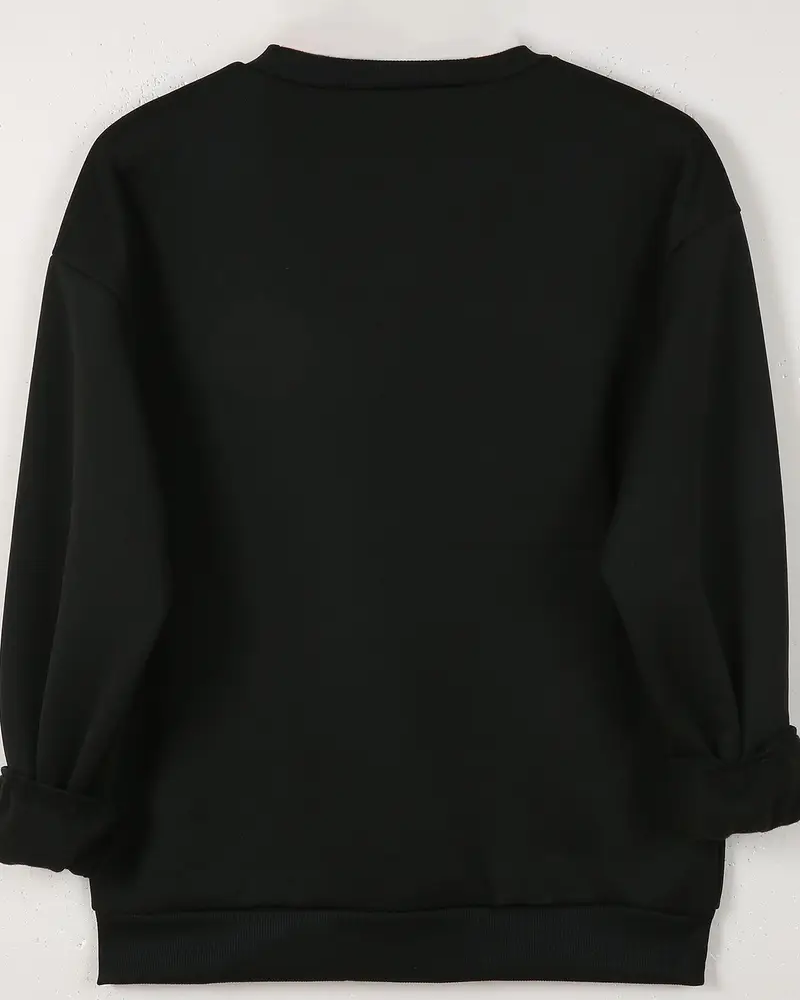 Halloween Horror Coffee Cotton Long Sleeve Sweatshirt