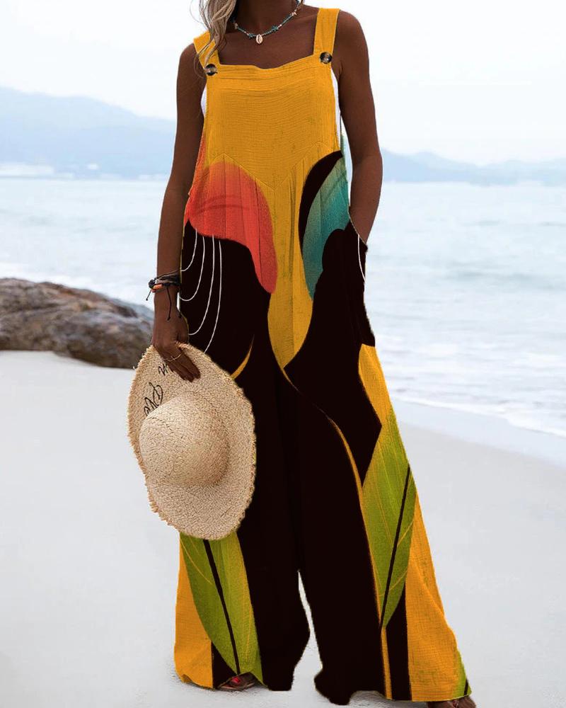 Personalized Black Art Print Jumpsuit