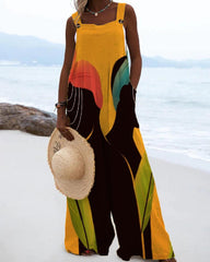 Personalized Black Art Print Jumpsuit