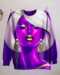 Beautiful Black Girl Crewneck Long Sleeve Sweatshirt