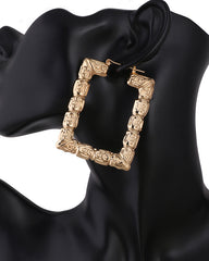 Small Rectangular Bamboo Earrings