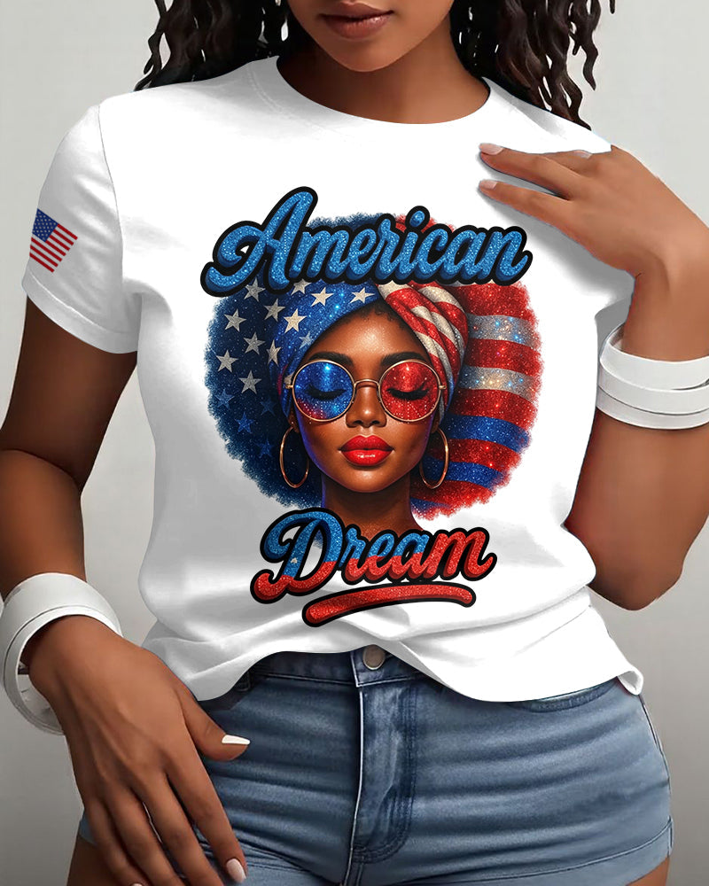 100% Cotton Africa Queen Beautiful Black Girl Magic Crew Neck Short Sleeve Tshirt