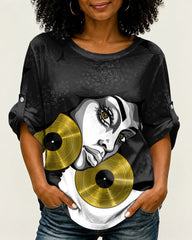 Black Beauty Woman Print Shirt