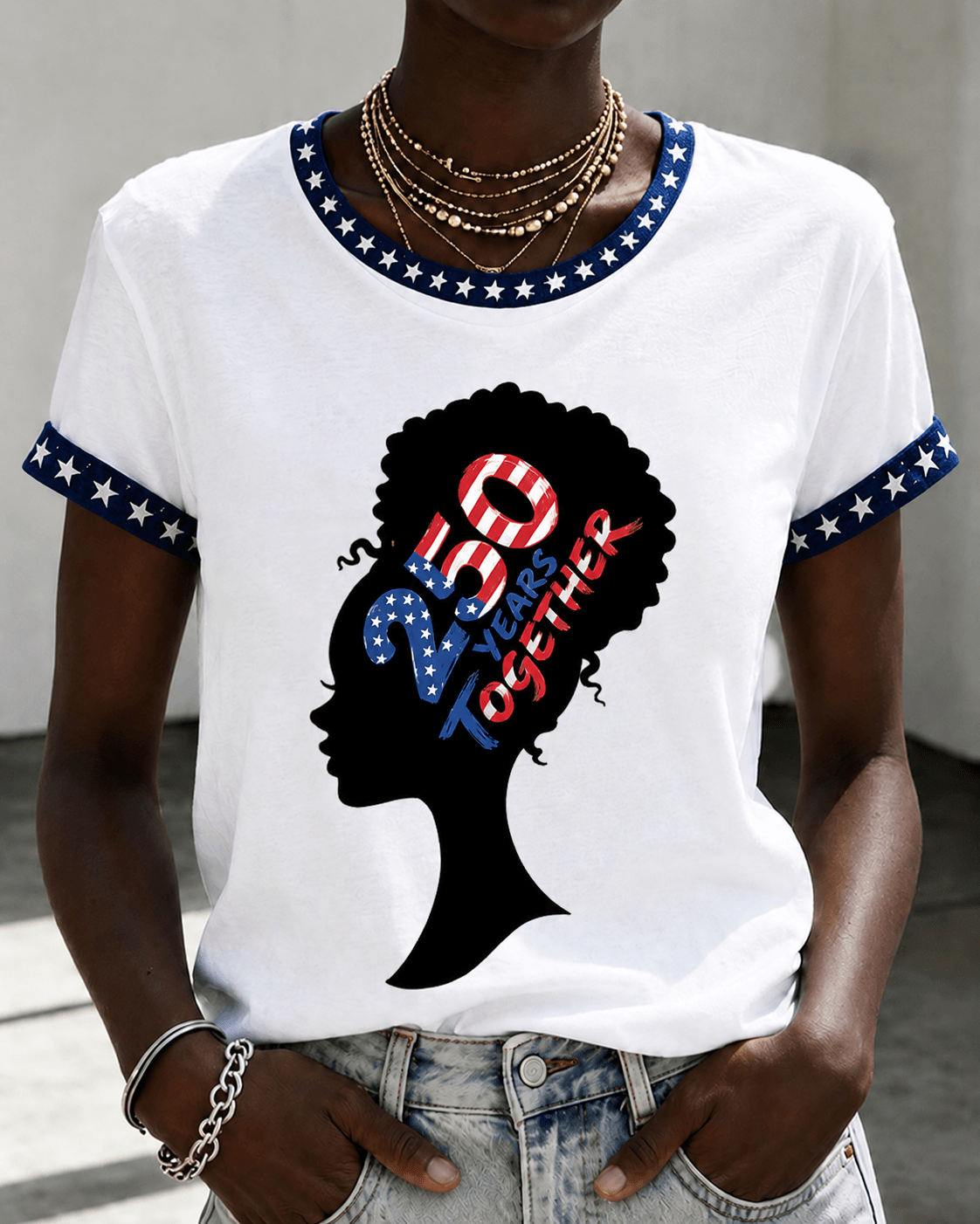 Celebrating The 250th Anniversary Together Crew Neck Short Sleeve Tshirt
