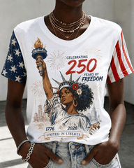 Celebrating The 250th Anniversary Crew Neck Short Sleeve Tshirt