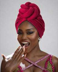 Solid Color 3D Braided Knotted Turban Hat
