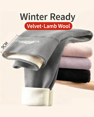 High-waisted Lamb Velvet Plus-size Thermal Pants