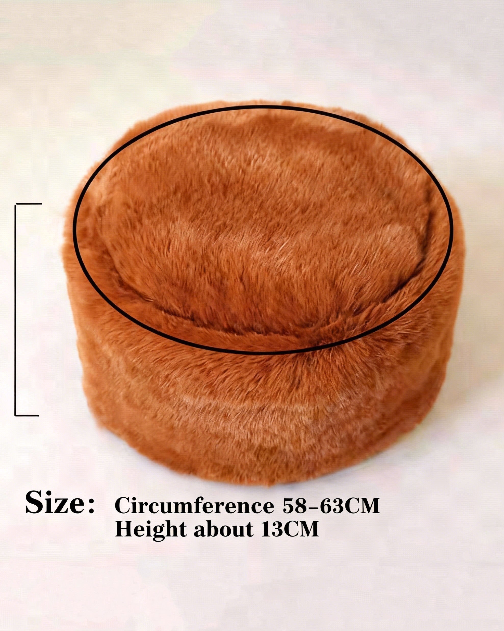 Solid Color Faux Rex Rabbit Fur Round Flat Hat