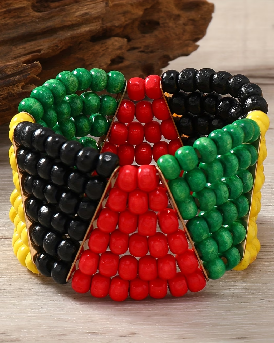 Reggae Retro Handmade Beaded Colorful Elastic Bracelet Ladies Casual Versatile Accessory Ramadan Bracelet Wristband Bangle