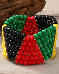 Reggae Retro Handmade Beaded Colorful Elastic Bracelet Ladies Casual Versatile Accessory Ramadan Bracelet Wristband Bangle