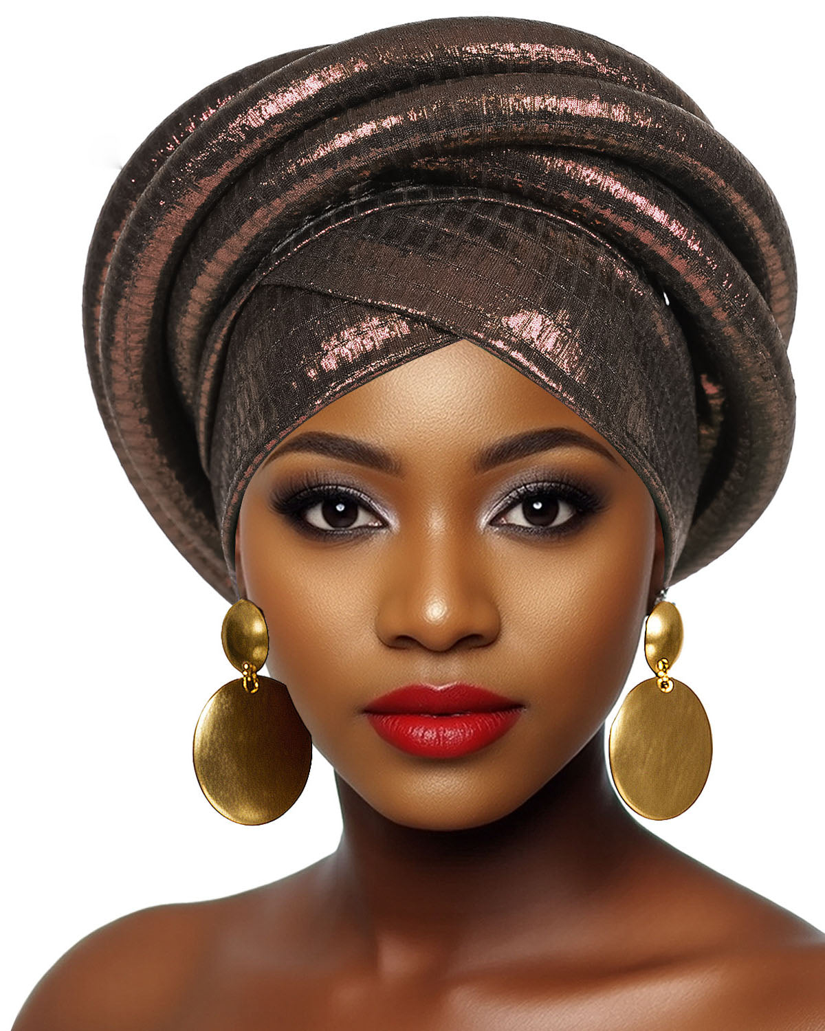 Sleek Faux Crocodile Texture Turban Hat