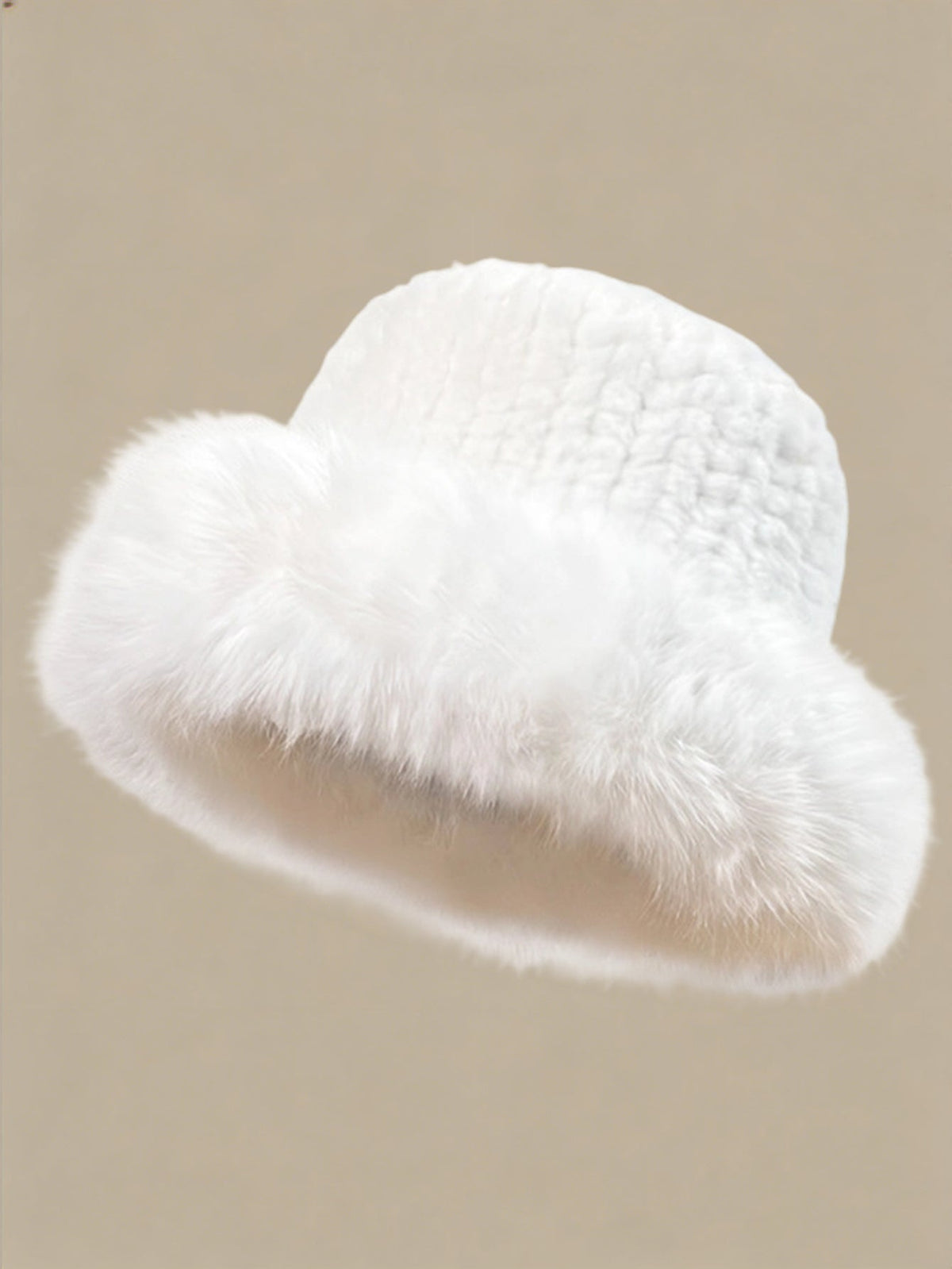 Autumn And Winter Furry Plush Cap Outdoor Furry Fashion Cap Fleece-lined Thickened Fisherman Hat