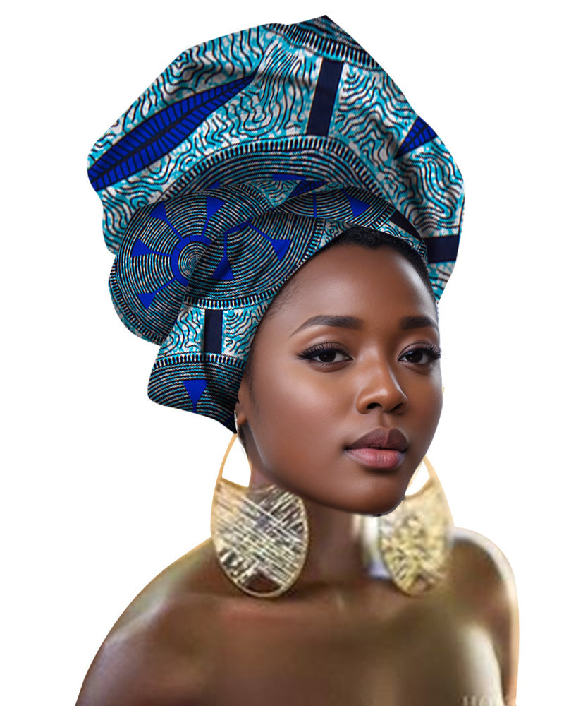 Traditional Ankara Printed Headscarf