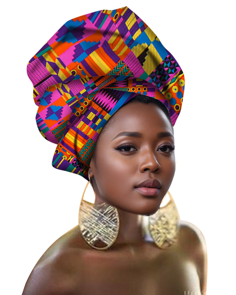 Traditional Ankara Printed Headscarf