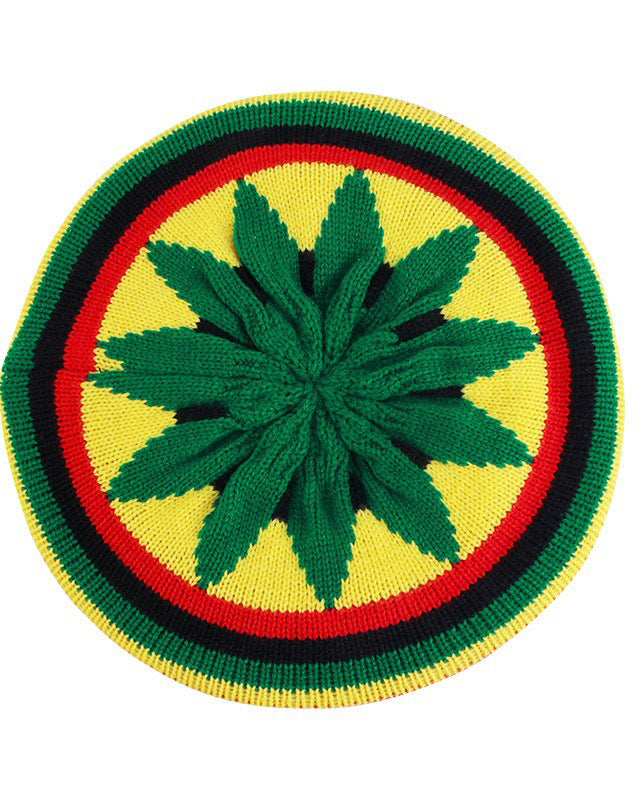 Women's Rasta Reggae Berets, Knitted Halloween Caps, Casual Outdoor Beanie Hats