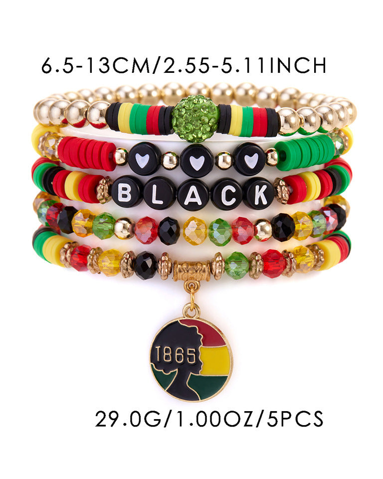 Juneteenth Multi-Layer Beaded Bracelet