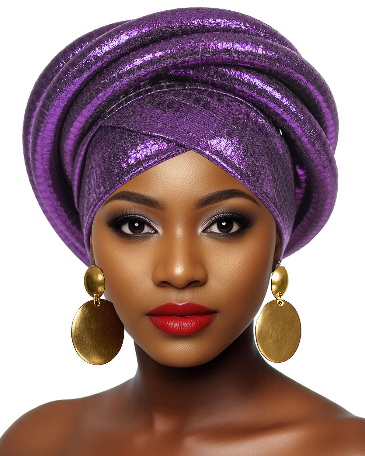 Sleek Faux Crocodile Texture Turban Hat