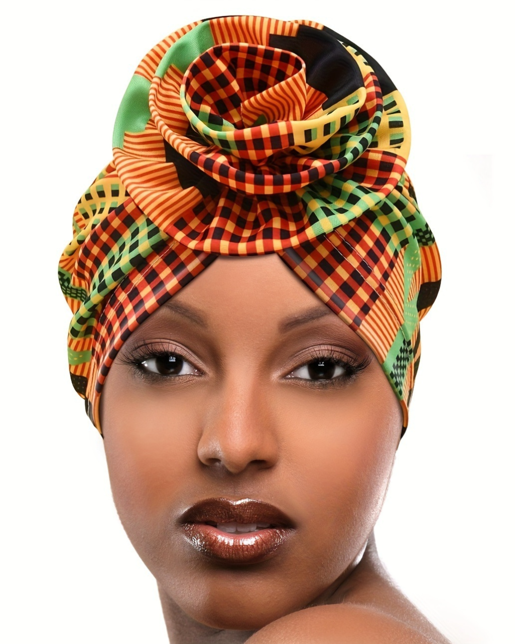 Stretch Women's Big Flower Crush Stretch Turban Hat Muslim Turban Hair Hat