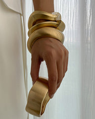 Irregular Wide-Band Metal Bracelet