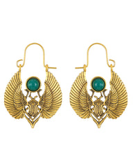 Vintage Egyptian-inspired Sacred Wing Earrings