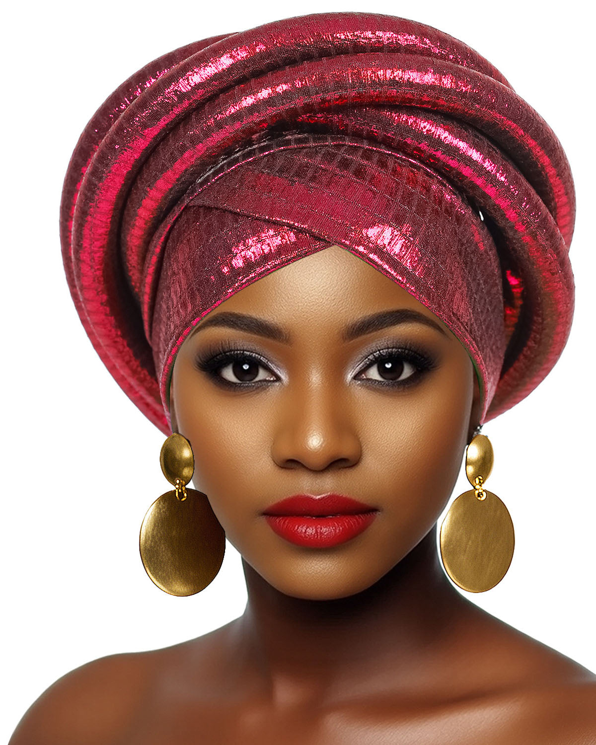 Sleek Faux Crocodile Texture Turban Hat