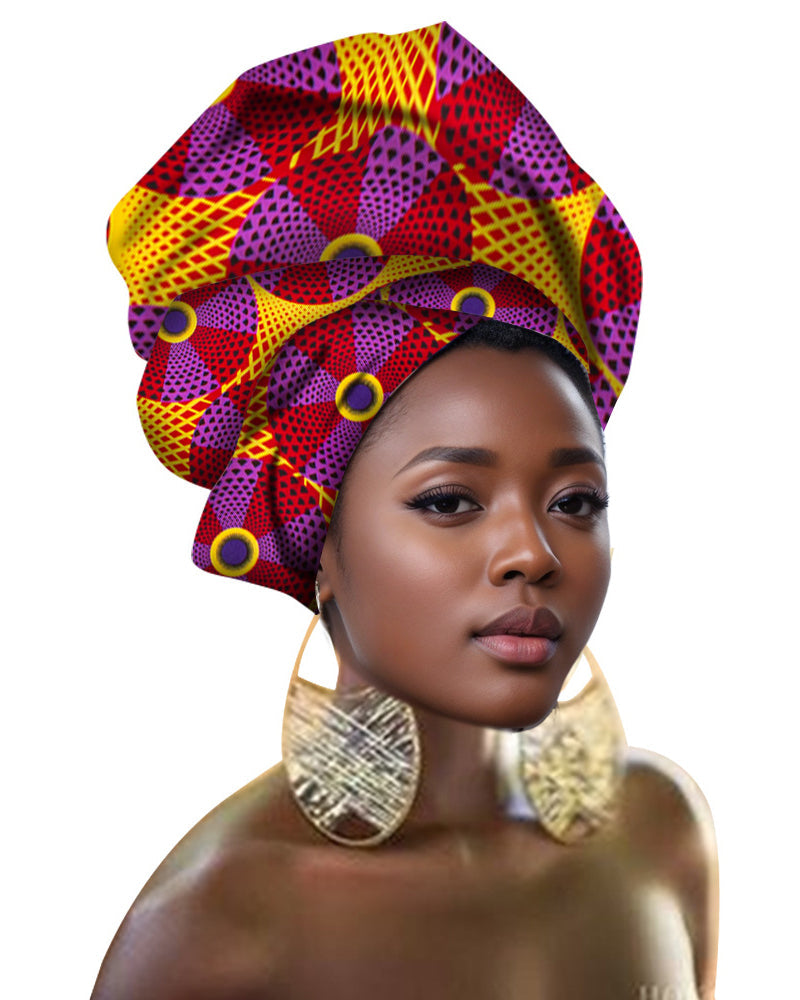 Traditional Ankara Printed Headscarf