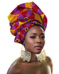 Traditional Ankara Printed Headscarf