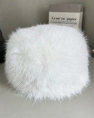 Faux Fox Fur Thickened Thermal Beanie Hat