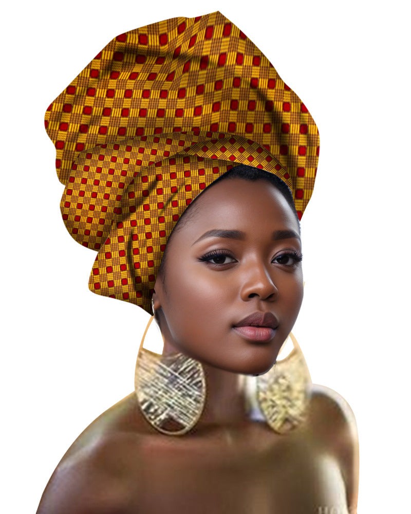 Traditional Ankara Printed Headscarf