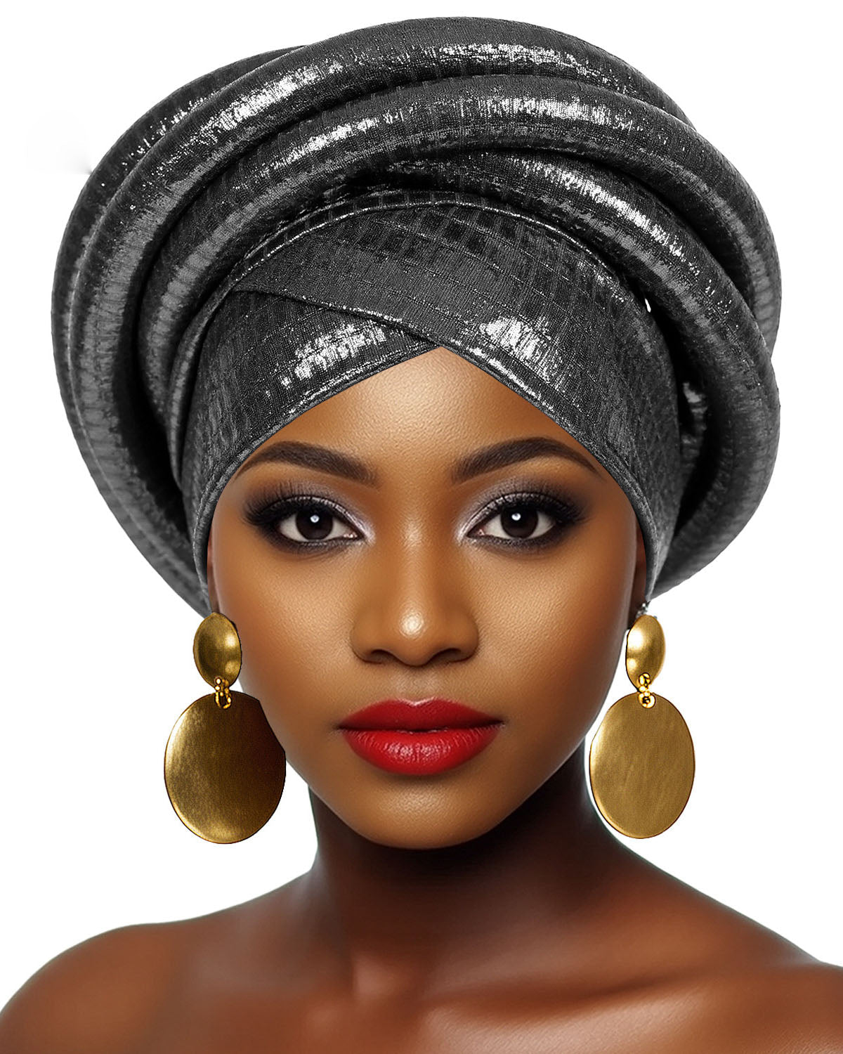 Sleek Faux Crocodile Texture Turban Hat