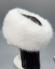 Uncapped Ring Plush Hair Band Hat Faux Fox Fur Fur Hat
