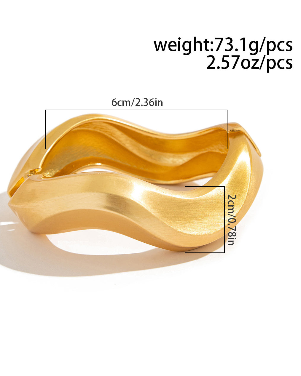 Irregular Wide-Band Metal Bracelet