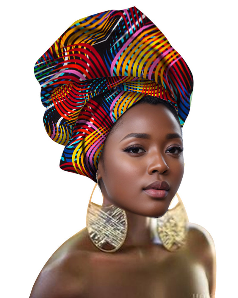 Traditional Ankara Printed Headscarf