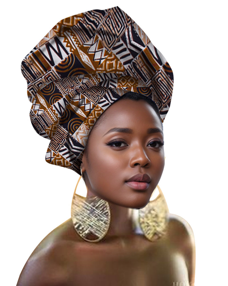 Traditional Ankara Printed Headscarf