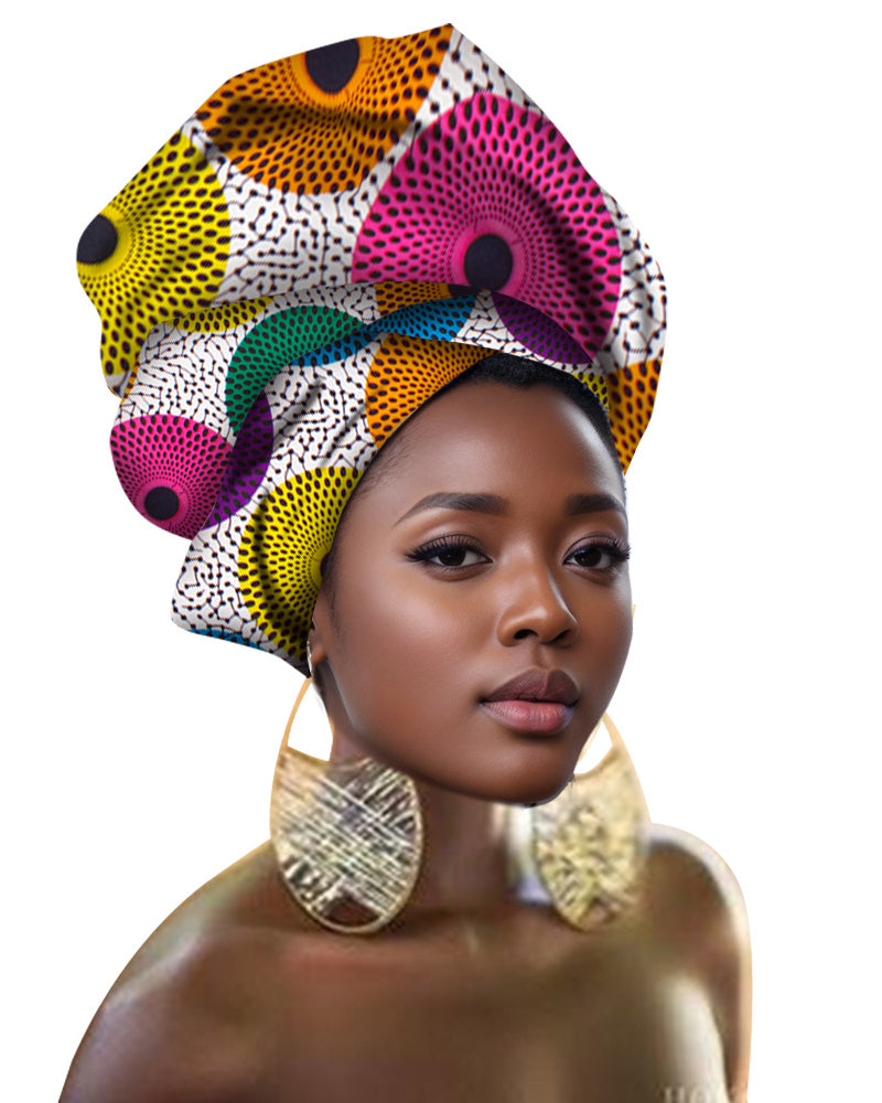 Traditional Ankara Printed Headscarf
