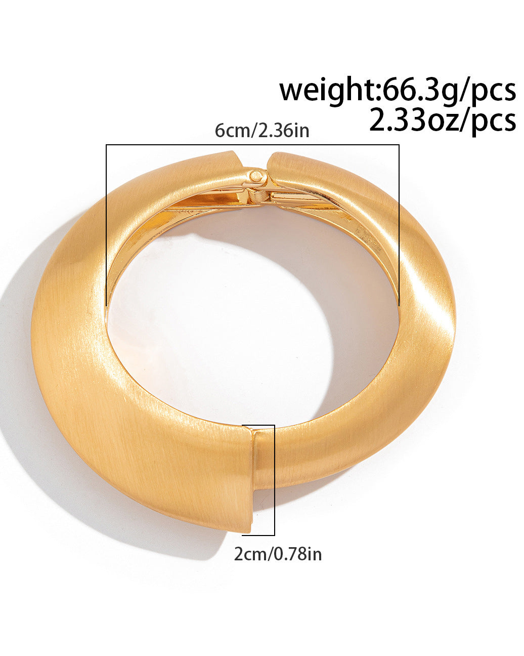 Irregular Wide-Band Metal Bracelet