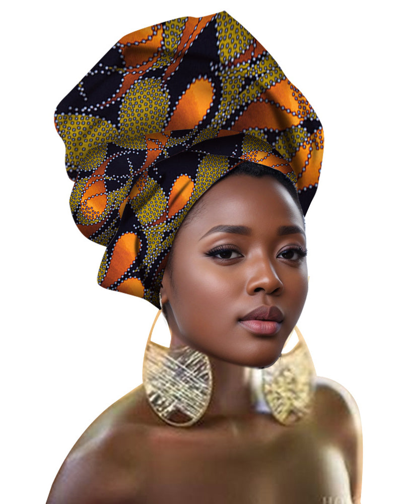 Traditional Ankara Printed Headscarf