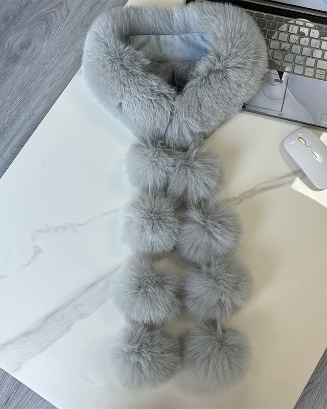 Magnetic Suction Imitation Fox All-match Scarf Light Luxury Shawl Plush Scarf
