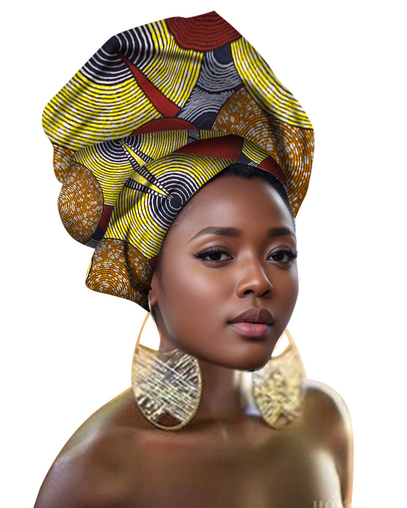 Traditional Ankara Printed Headscarf