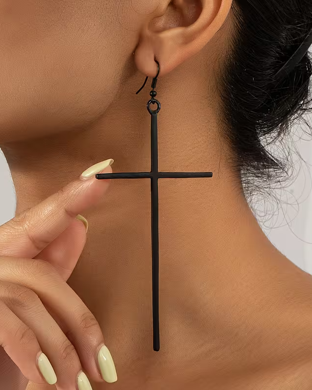 Minimalist Cross-shaped Fashion Statement Earrings